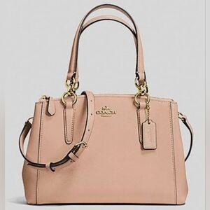 Coach Crossgrain Leather Mini Christie Carryall in the color "Beechwood" tan